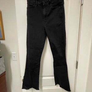 MOTHER Black Flare & Wide Leg Jeans